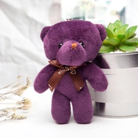 Porte-clés ours en peluche mini mignon réversible, pendentif double face, cadeau doux, vente en gros, usine OEM