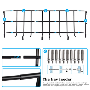 Équipement d'élevage, support mural en métal <span class=keywords><strong>pour</strong></span> l'alimentation en <span class=keywords><strong>foin</strong></span> des bovins, des moutons et des chevaux - Product Image 3