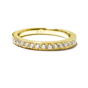 Bijoux fins personnalisés de haute qualité en or blanc massif 18 carats avec diamants véritables, alliance classique pour fête, alliance éternelle pour femme, pavé - Product Image 3