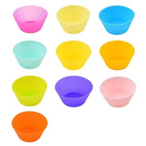 Cross-Border <b>Silicone</b> Round Cake Cup Mold Easy DIY Baking <b>Tool</b> Disposable Oven Safe Household Use for Muffin Cupcake Baking - Product Image 3