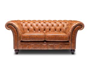 Premium Vintage Leather Chesterfield Loveseat 2 Seater Tufted <b>Sofa</b> for Living Room Wholesale - Product Image 3