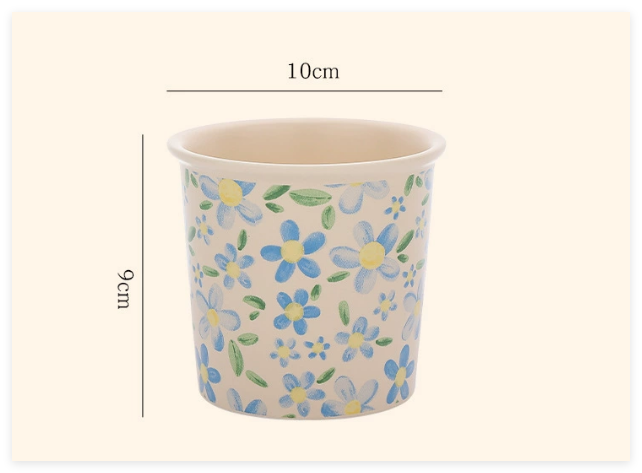 Fiore blu beige