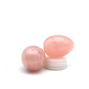 Huevos de Jade Yoni de cristal de cuarzo rosa para ejercicio <span class=keywords><strong>Vaginal</strong></span> - Product Image 1