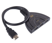4K 3 Port HDMI Switcher 3x1 1080P 3D HDMI Auto Switch 3 Dans 1 À Queue de Cochon Convertisseur à queue de cochon Câble Pour DVD HDTV Xbox PS3 PS4