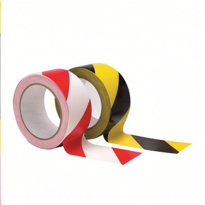 PVC Warning <b>Tape</b> Adhesive <b>Tapes</b> Red <b>White</b> Yellow Black Stripes Safety Marking - Product Image 2