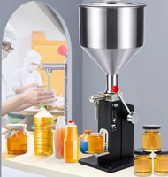 Machine de remplissage cosmétique manuelle pour lotion shampooing crème miel piston pâte détergent liquide 10L trémie pour boissons pochette/sac