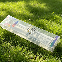 Boîte d'emballage personnalisée en plastique PET transparent pour brosse à dents, boîte pliable en PVC transparent avec languette de suspension, étui de vente au détail pour brosse à dents souple
