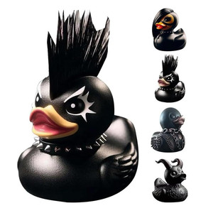 Death Rock regalo gótico satánico Punk pato, Deathrocker resina pato para figuras coleccionables Rock goma patos decoración de escritorio - Product Image 1