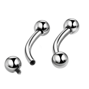 G23 titanio roscado internamente 16G barra curva pequeña <span class=keywords><strong>Vertical</strong></span> <span class=keywords><strong>Labret</strong></span> labio joyería con circón para Piercing de cejas para niños - Product Image 5