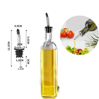 Huile d'olive de cuisine sauce soja domestique vinaigre bouteille en verre épaissi de grande capacité avec bec verseur pour condiment sauce soja