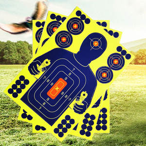 Hoja de Práctica Autoadhesiva Reactiva para Entrenamiento de Tiro al Aire Libre, Marcador de Ojo de Tigre de Alta Visibilidad - Product Image 5