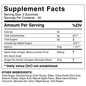 Cung cấp qua biên giới của giấm táo Gummies pectin Gummies cho người lớn bổ sung sức khỏe - Product Image 2