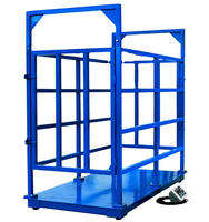 Balance au sol en acier au carbone Huaxin TCS-5 pour le pesage du bétail, affichage LED LCD personnalisable, 1x1,5m, OEM/ODM disponible