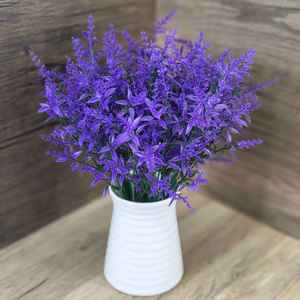 Fleurs artificielles de 34 cm, diverses couleurs, plantes, bouquets de lavande en plastique à 7 branches pour la décoration de mariage, d'hôtel et de la maison - Product Image 2