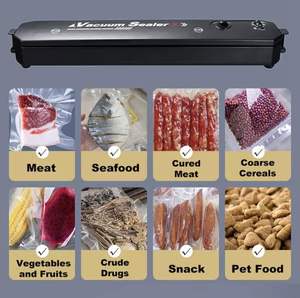 เครื่องซีลสูญญากาศแบบขายส่ง อัตโนมัติสำหรับอาหาร 220V/110V ขนาดกะทัดรัด ปุ่มสัมผัสอัจฉริยะ พร้อมฟังก์ชั่นดูดสูญญากาศแบบพัลส์ ตัดอาหารแห้งและอาหารเปียกได้ - Product Image 4