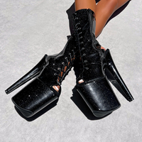 Bottines à talons hauts classiques de 7 pouces pour femmes, style pole dance, bar de strip-tease, boîte de nuit, exotique, plaisir au lit, talons hauts non fatigants