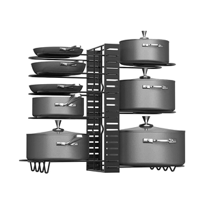 8-Tier DB Pot Organizer Rack Kitchen Cabinets Pots and <b>Pans</b>/<b>Lid</b> Organizer Cookware Organizers and Storage Solution - Product Image 2