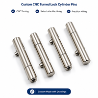 Pièces usinées CNC sur mesure : Goupilles de cylindre de serrure avec goupilles latérales et rainures, pièces tournées CNC