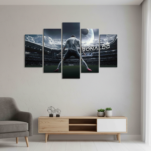 Impression sur toile de Cristiano Ronaldo : Décoration sportive unique, lot de 5 toiles - Product Image 3