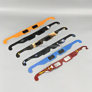 直接日食メガネ3D紙アンチUVサングラス安全な日焼け止めランダムカラー安全シェードアイプロテクションVRハードウェア - Product Image 6