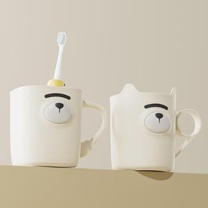 Vaso de Dientes con Diseño de Oso de Dibujos Animados, Vaso para Cepillarse los Dientes con Asa para Baño - Product Image 6