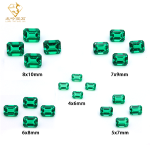 אבן חן ספירית שיצרה במעבדה, חיתוך אמרלד, מחיר ליחידה, ספיר הידרותרמי מקולומביה לתכשיטים יוקרתיים - Product Image 5