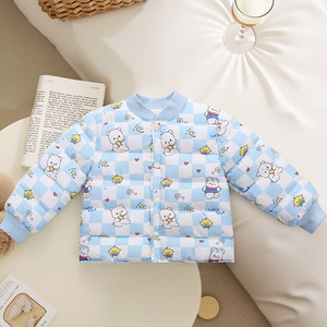 <span class=keywords><strong>Giacca</strong></span> in cotone leggero con cappuccio per ragazzi ragazze chiusura con cerniera calda fodera interna per l'autunno inverno per i neonati bambini piccoli - Product Image 2