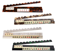 Lot de 4 supports et poussoirs en acrylique pour carreaux de mahjong, pour organiser les tuiles