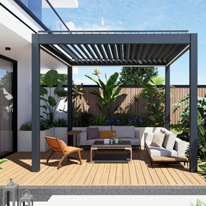 Alta calidad, respetuoso con el medio ambiente, a prueba de nieve, Gazebo, pérgola, <span class=keywords><strong>techo</strong></span> motorizado, impermeable, para exteriores, de aluminio, bioclimático, <span class=keywords><strong>4x3</strong></span>, 5x3, 6x3 - Product Image 4