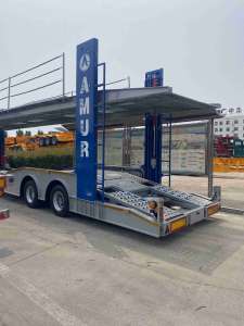 Semirremolque de Acero de Doble Plataforma y 2 Ejes para Transporte de 6-8 Autos, Fabricado en China - Product Image 2