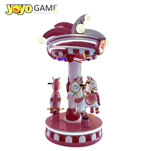 Manège pour enfants <span class=keywords><strong>YOYO</strong></span> GAME à 3 places, mini carrousel à monnayeur en fibre de verre pour aire de jeux intérieure à domicile et centre commercial - Product Image 1