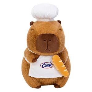 Muñeco <span class=keywords><strong>de</strong></span> Peluche <span class=keywords><strong>de</strong></span> Capibara Grande Creativo con Sombrero Blanco, Juguete <span class=keywords><strong>de</strong></span> Peluche <span class=keywords><strong>de</strong></span> Capibara al por Mayor - Product Image 1