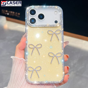 Custodie per Cellulari di Lusso con Diamanti Scintillanti, Glitter, Perle Trasparenti e Farfalle per <span class=keywords><strong>iPhone</strong></span> 17Air 17Promax 16E 15 <span class=keywords><strong>14</strong></span> 13 - Product Image 4