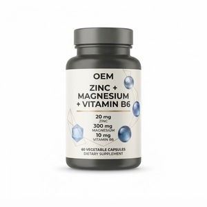 Capsules de complexe zinc-magnésium-vitamine B6 OEM ODM, 60 unités, fournisseur en gros de marques privées - Product Image 1