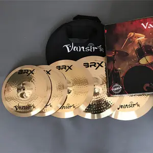 VANSIR Simbal Vansir Brass CYMBAL Set 14 "Hihat 16" Crash 20 "Naik Praktek Simbal untuk Alat Musik Bayi Berkualitas Tinggi Per