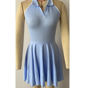 Falda de tenis personalizable para mujer, falda deportiva de bádminton con bolsillo de solapa y almohadilla para el pecho, conjunto de vestido deportivo de tenis antiexposición - Product Image 3