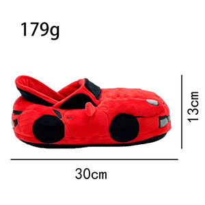 Novo design engraçado carro de pelúcia chinelos quarto sapatos no inverno personalizado chinelos pelúcia quente - Product Image 6