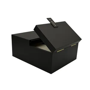 Customized Logo Leather Jewelry Display Double Way Open Paper Packaging Luxury Perfume Gift Sets Magnetic Jewlery Box