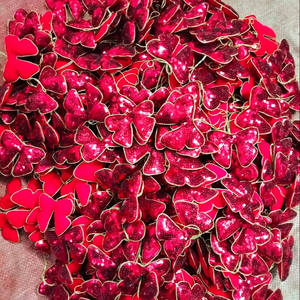 Premium <b>Red</b> <b>Glitter</b> Butterfly Hanging Decoration Set for Wedding Party Festival Home Decor Elegant Ornament - Product Image 1