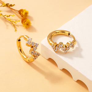 Корейские модные дизайнерские позолоченные украшения из нержавеющей стали для свадьбы - Product Image 6