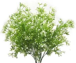 Artificial Flowers for Outdoor Decoration, Spring Summer Decoration UV Resistant Faux Outdoor Plastic Greenery Shrubs Plants