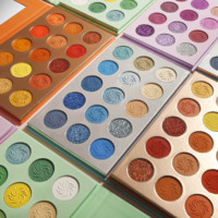 Palette d'ombres à paupières personnalisée de maquillage cosmétique d'été en gros, haute pigmentation, crémeuse, palette d'ombres à paupières à marque privée
