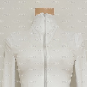 Personalisierbare Activewear-Sets für Damen, Trainingsanzüge, Fitness-Sportbekleidung: Langärmelige Jacke mit Reißverschluss, Shorts und Leggings, 2-teiliges Set für Damen - Product Image 5