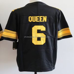 Vente en gros de maillots de football pour hommes cousus avec les noms de T.J. Watt, Troy Polamalu, Patrick Queen, Jalen Ramsey, DK Metcalf, Aaron Rodgers, tailles S-3XL - Product Image 4