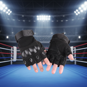 Guantes de Boxeo Unisex para Adultos, Medios Dedos, Material PU, Ligeros, para Entrenamiento Físico - Product Image 6