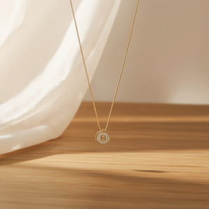 Collar con Colgante Letra B Angelina, Acero Inoxidable, Chapado en Oro, Circonita Cúbica, Cadena de Serpiente, Joyería Minimalista Unisex para Regalo - Product Image 2