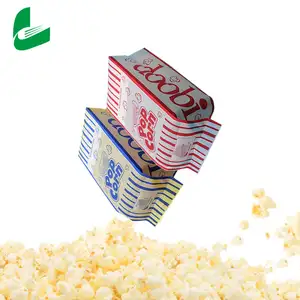 Sacs de pop-corn en papier de couleur marron résistant à la graisse, sacs de qualité alimentaire avec barrière en feuille