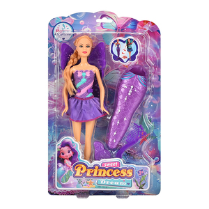 Muñeca <span class=keywords><strong>de</strong></span> sirena <span class=keywords><strong>de</strong></span> 11,5 pulgadas con alas <span class=keywords><strong>de</strong></span> mariposa desmontables y vestidos, muñeca <span class=keywords><strong>de</strong></span> transformación, juguete para regalo - Product Image 1