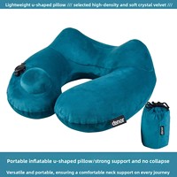 Oreiller de voyage portable en U avec housse en velours cristal ultra doux, lavable, écologique, pliable, personnalisable, lavage à la main, soutien cervical