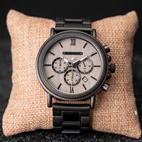 Jam Tangan Kayu Alami Mewah dengan Mesin Quartz untuk Pria Wanita Unisex